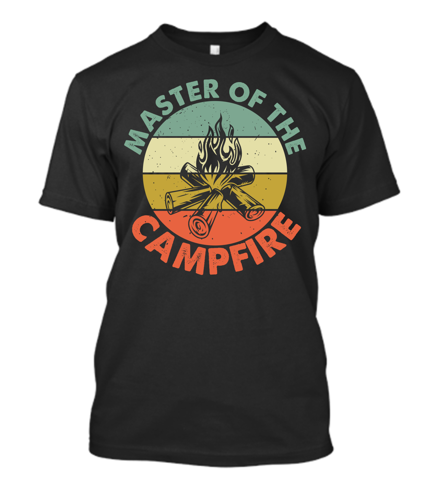 Master Of The Campfire Dad Camping Retro Style (ao NAVY) T-Shirt
