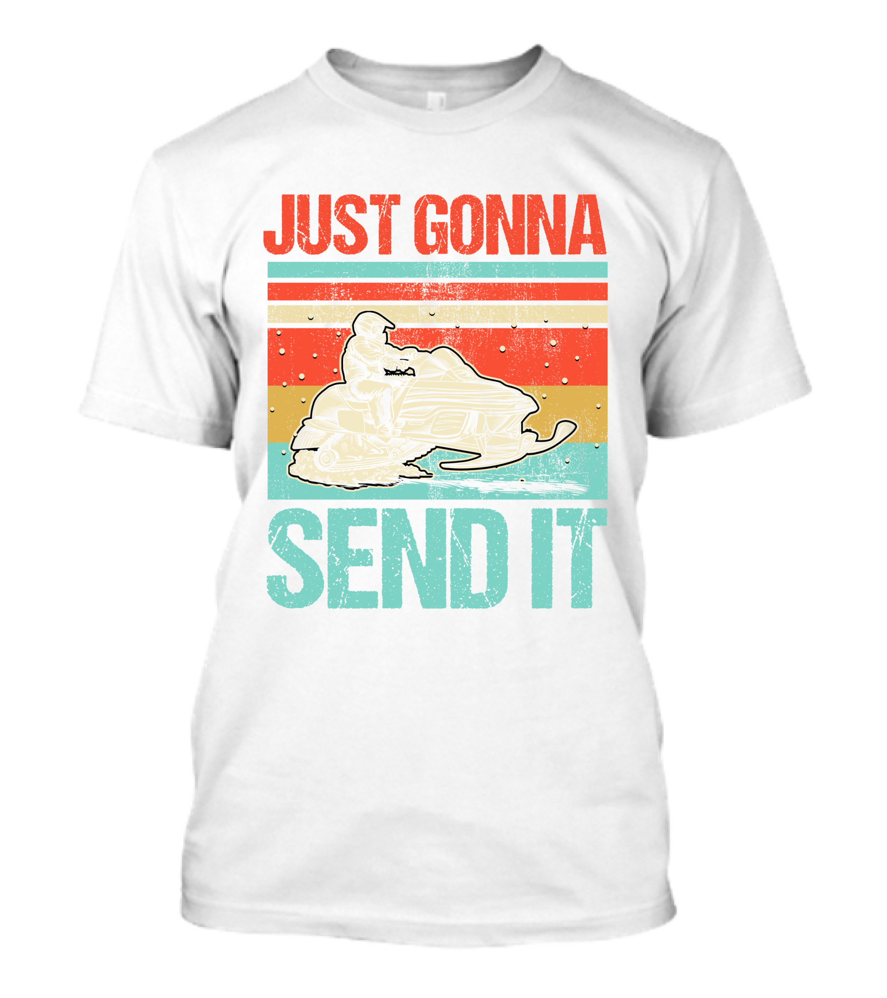 Just Gonna Send It Funny Vintage Snowmobiling T-Shirt