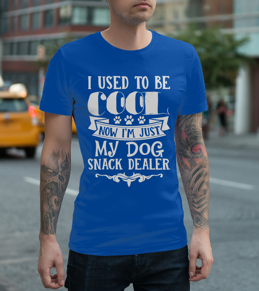 I Used to Be Cool Now I'm Just My Dog Snack Dealer Paws Banner T-Shirt