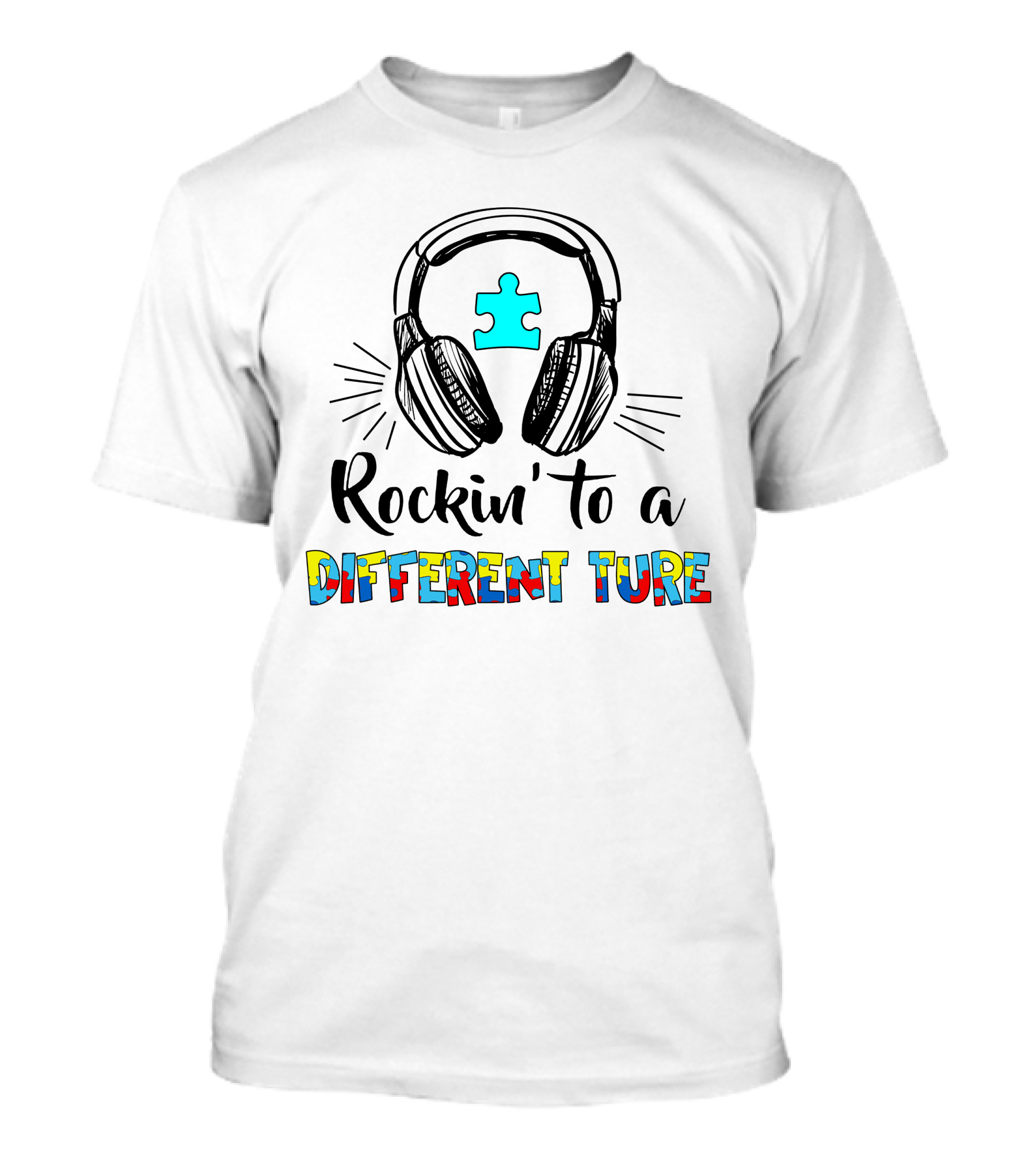 Rockin' To A Different Tune Autism Awareness T-Shirt