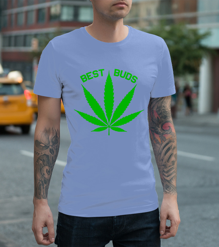BEST BUDS Weed Leaf T-Shirt