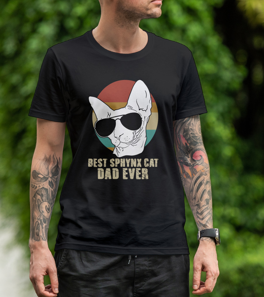 Best Sphynx Cat Dad Ever Hairless Cat Father Men's T-Shirt