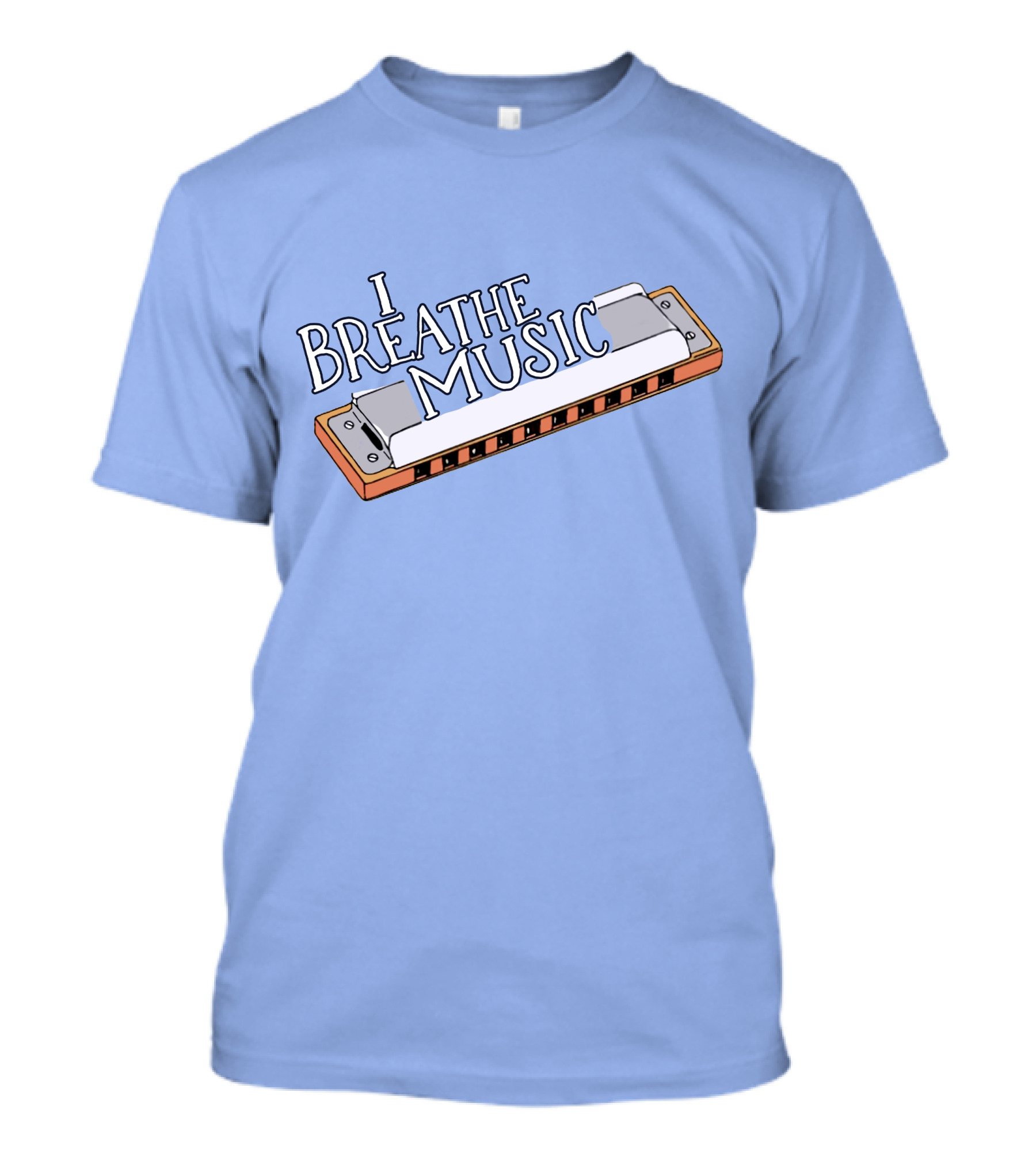 I Breathe Music Harmonica T-Shirt