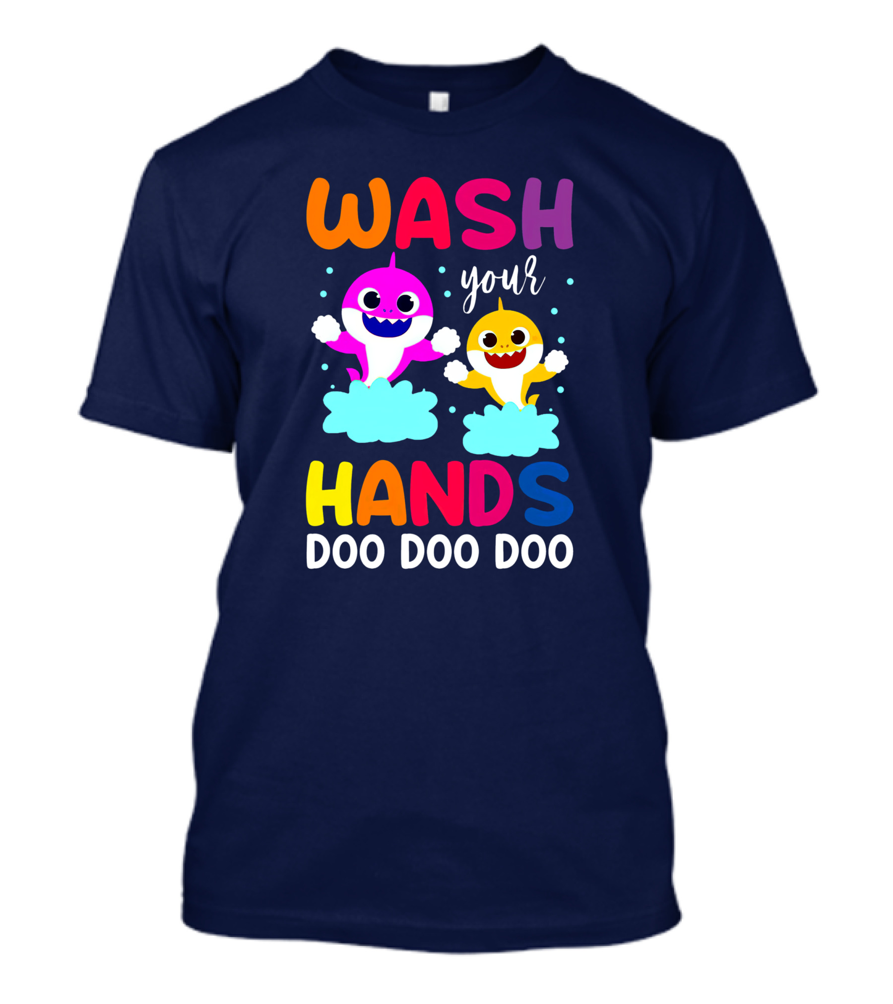 Wash Your Hands Doo Doo Doo Baby Shark Kids Song Music T-Shirt