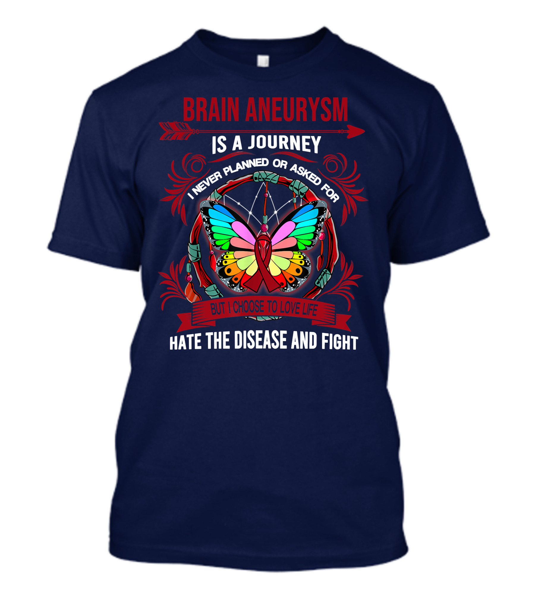 Brain Aneurysm Journey Never Planned Choose To Love Life Fight Disease T-Shirt
