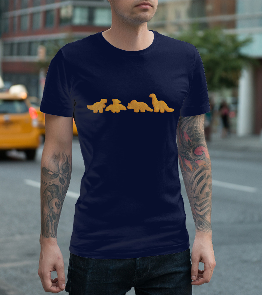 Dinos Chicken Nuggets Funny Realistic Dino Shapes T-Shirt