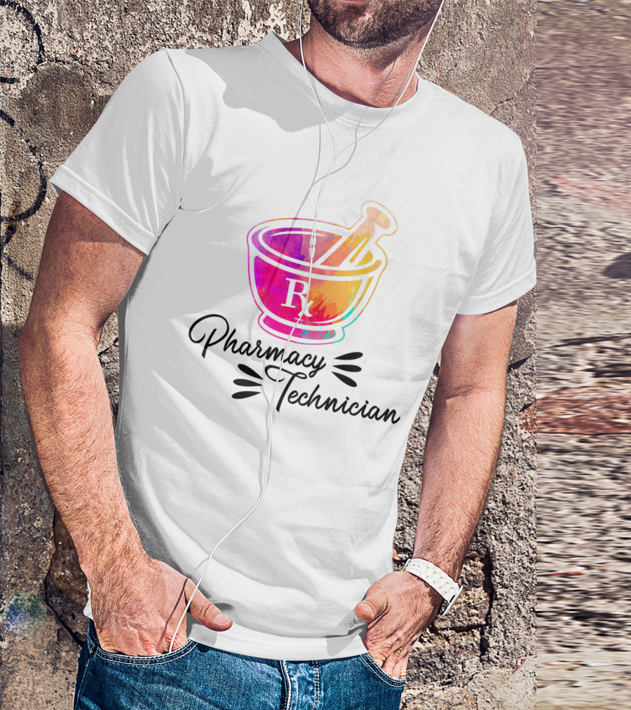 Pharmacy Technician Rx Mortar And Pestle Certified Pharma Tech T-Shirt