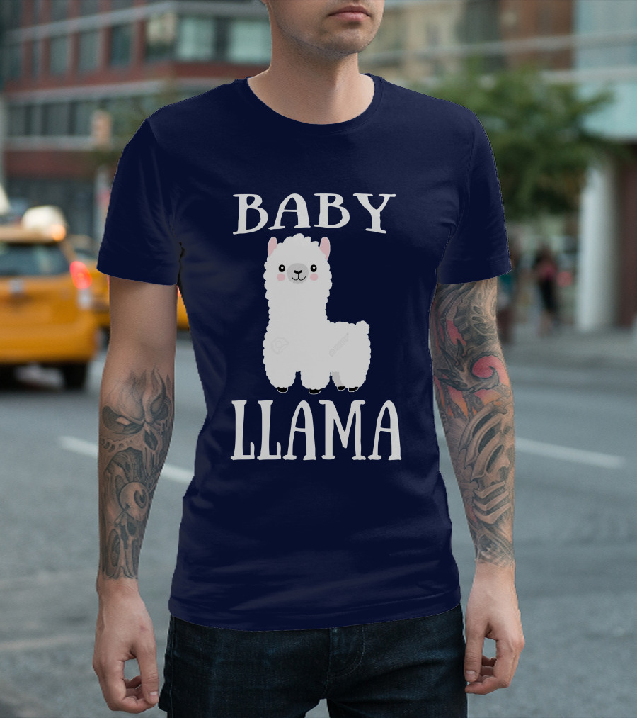 Baby Llama Cute Cartoon Alpaca T-Shirt