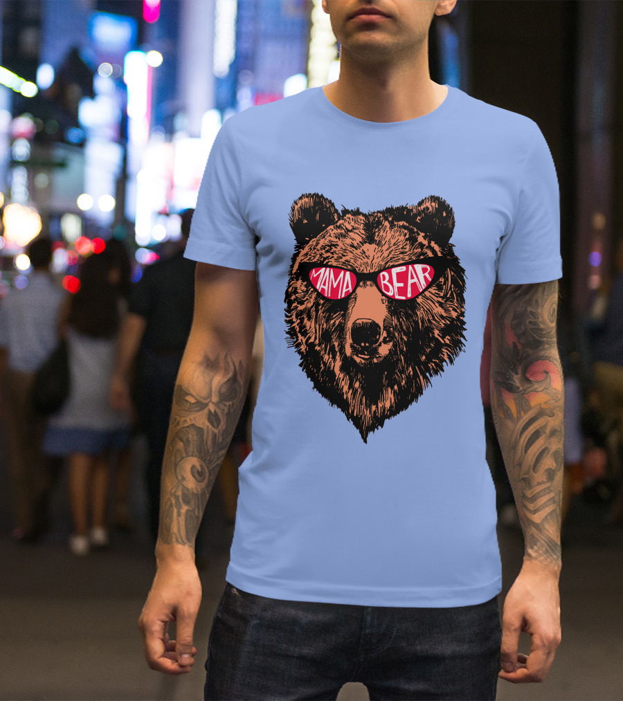 Mama Bear Sunglasses Cool Grizzly T-Shirt
