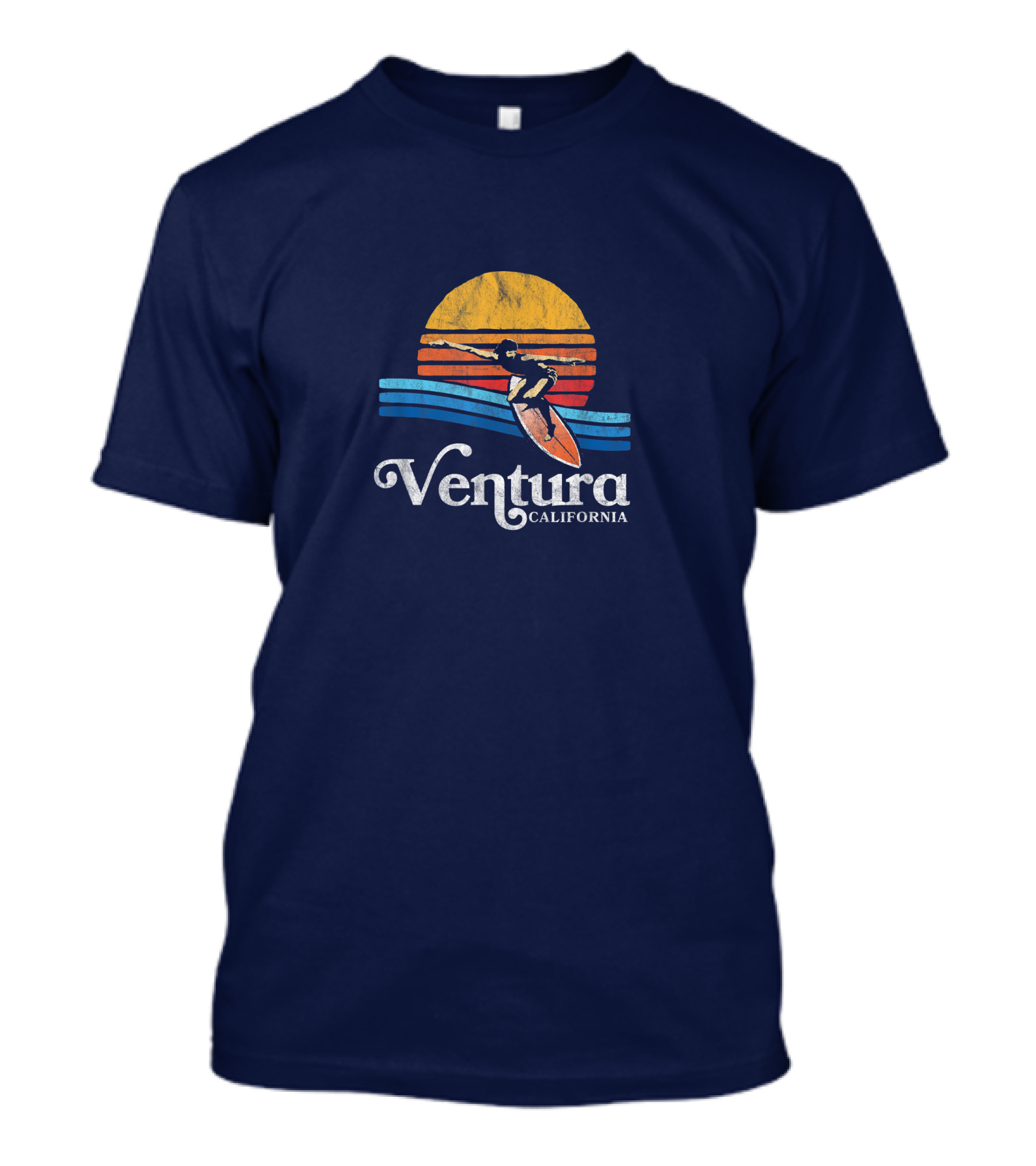 Ventura California Surfer Retro Eighties Beach Sun Waves T-Shirt