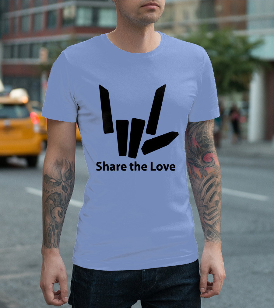Share The Love Cute Fingers Hand T-Shirt
