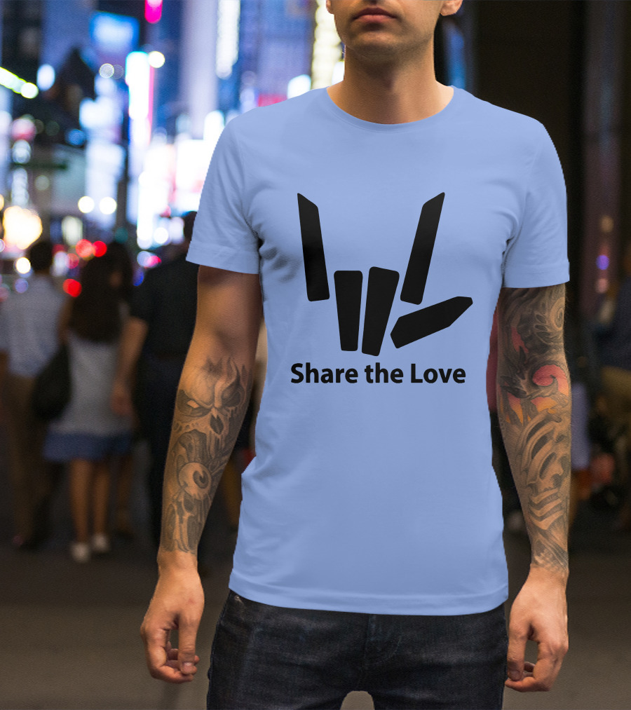 Share The Love Cute Fingers Hand T-Shirt