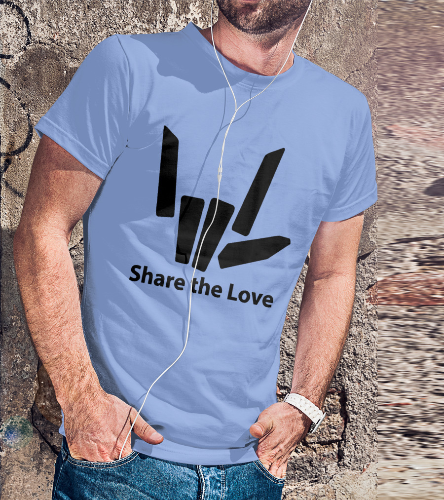 Share The Love Cute Fingers Hand T-Shirt