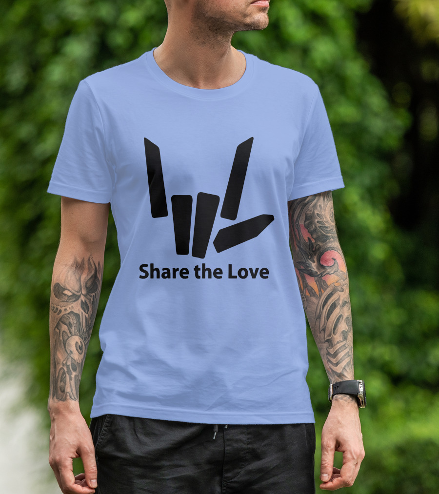 Share The Love Cute Fingers Hand T-Shirt