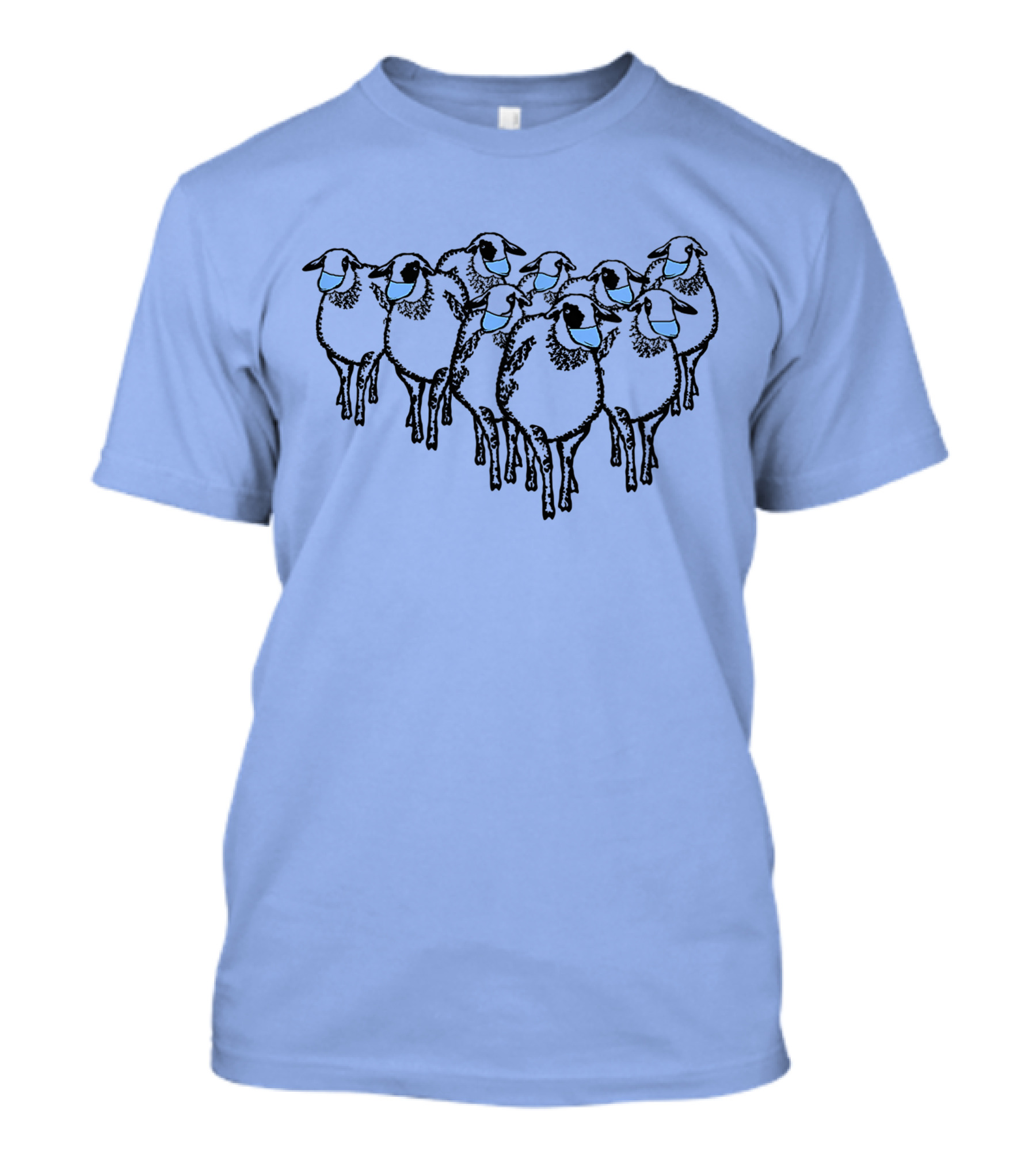 Funny Political Sheep Wearing Mask Anti Maskers T-Shirt