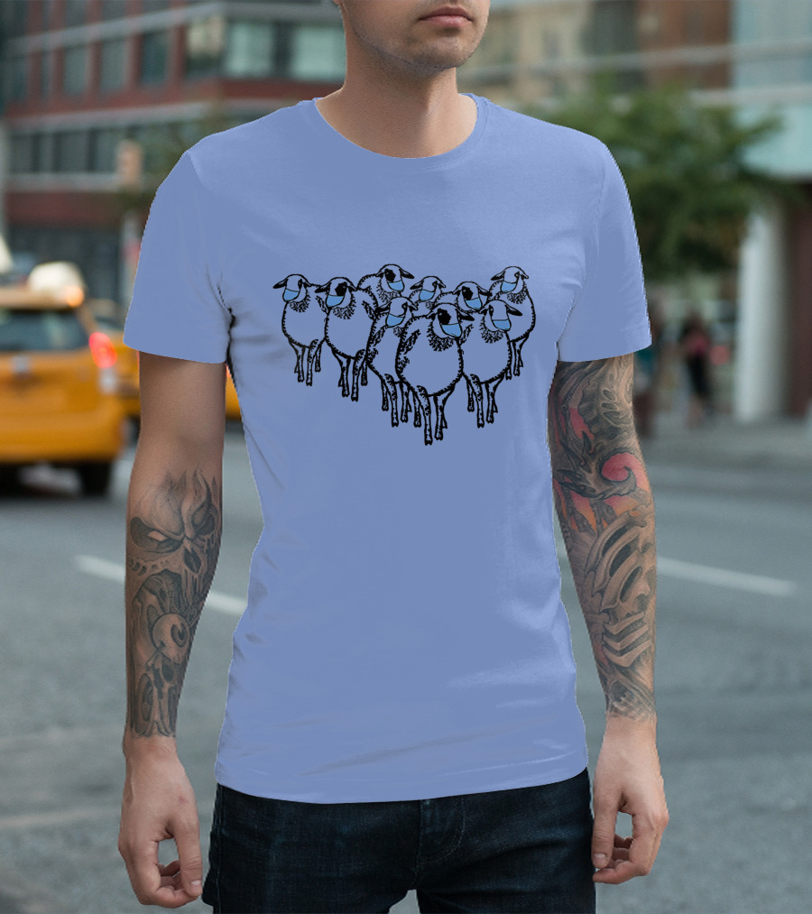 Funny Political Sheep Wearing Mask Anti Maskers T-Shirt