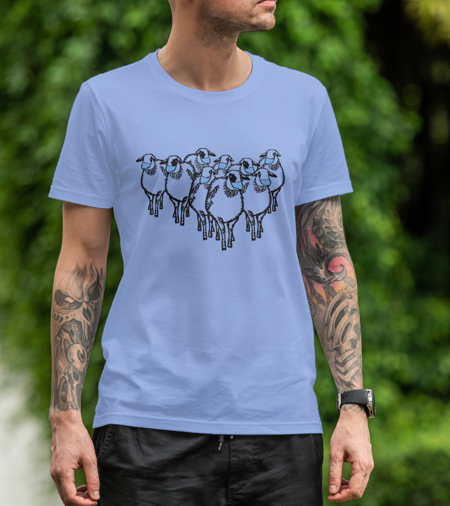 Funny Political Sheep Wearing Mask Anti Maskers T-Shirt