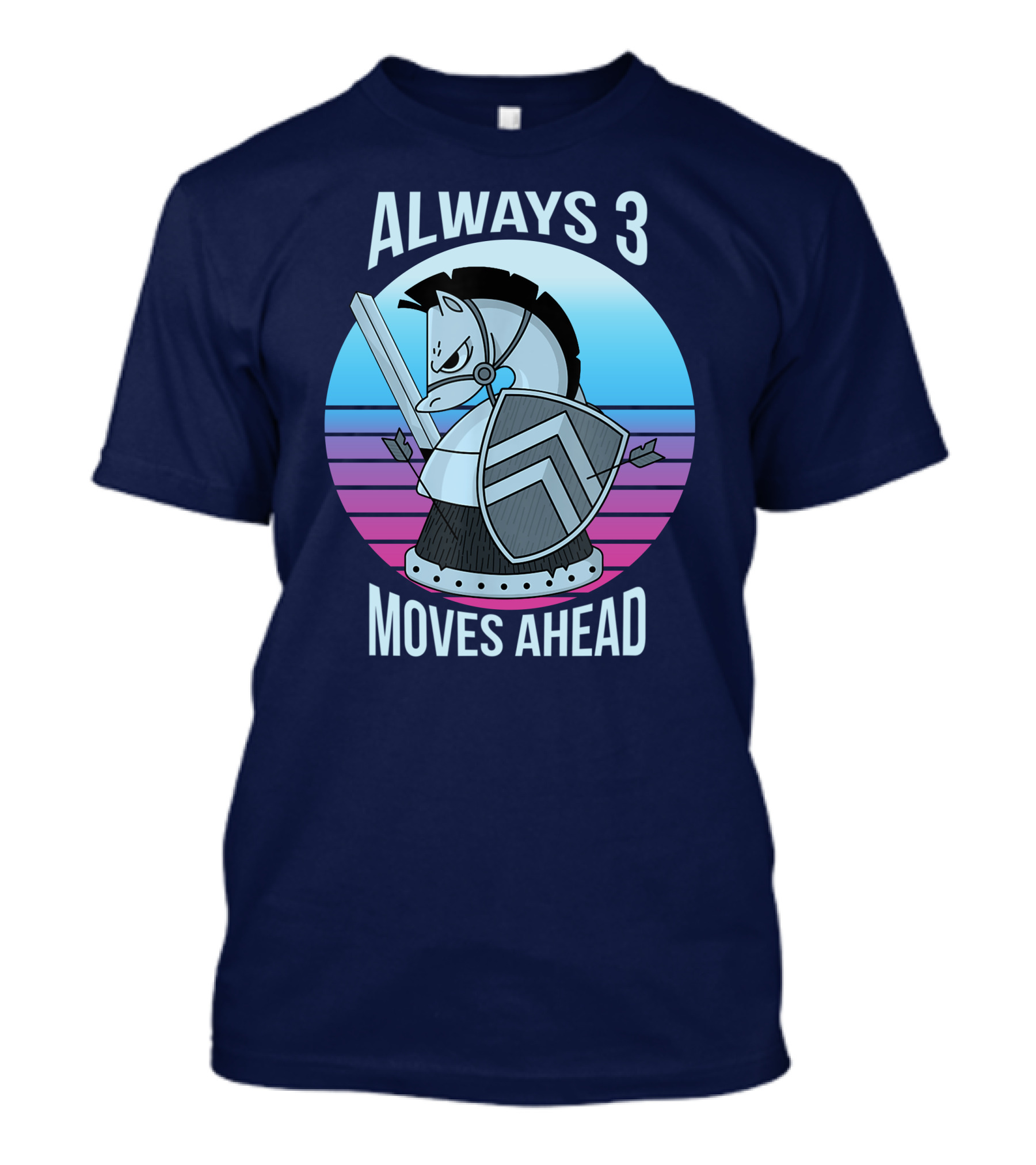 Always 3 Moves Ahead Chess Sunset Knight Horse T-Shirt