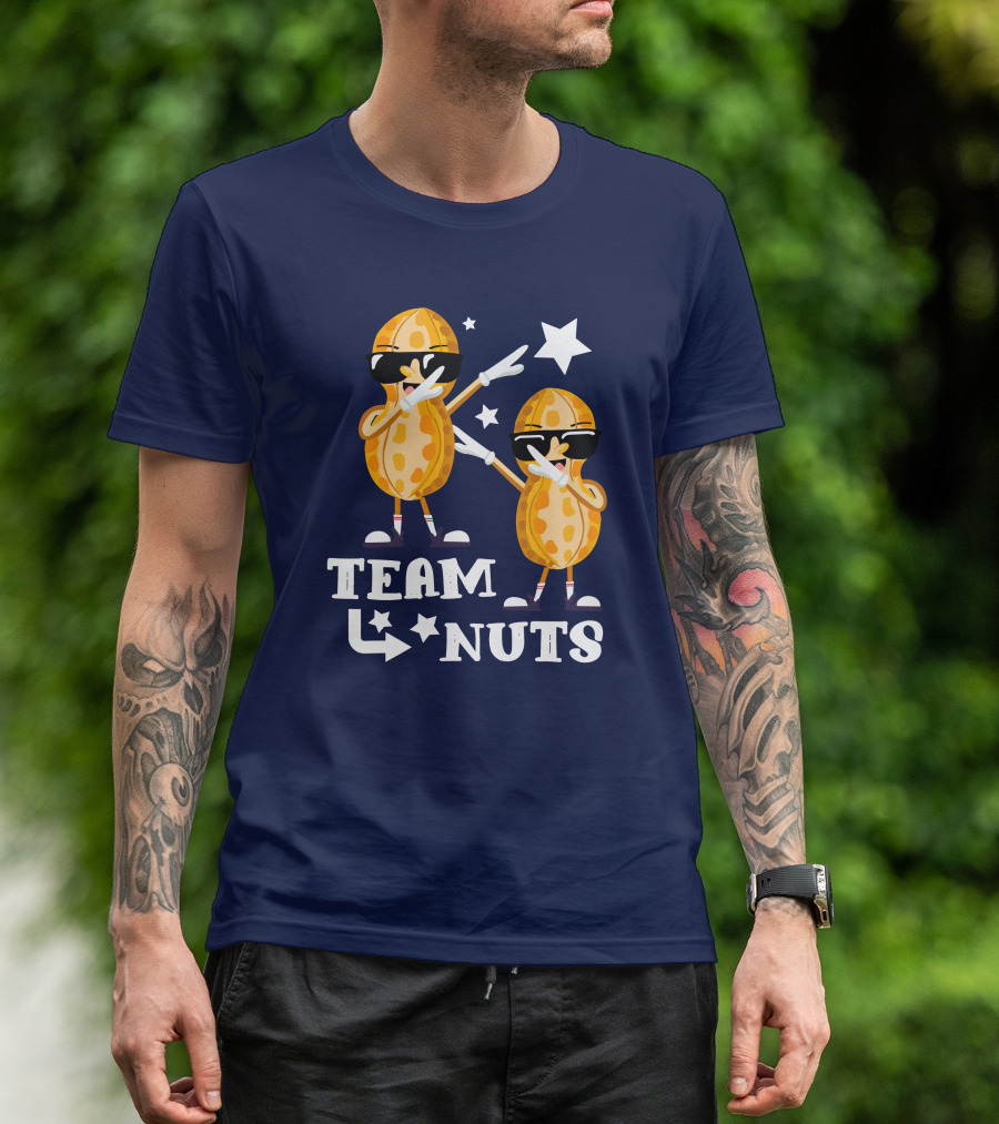 Team Nuts Funny Dabbing Boy Gender Reveal Party T-Shirt