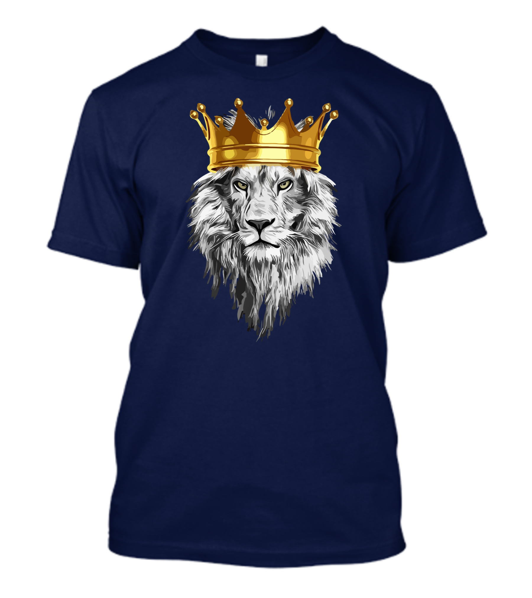 Regal Lion With Golden Crown Power King Majesty T-Shirt