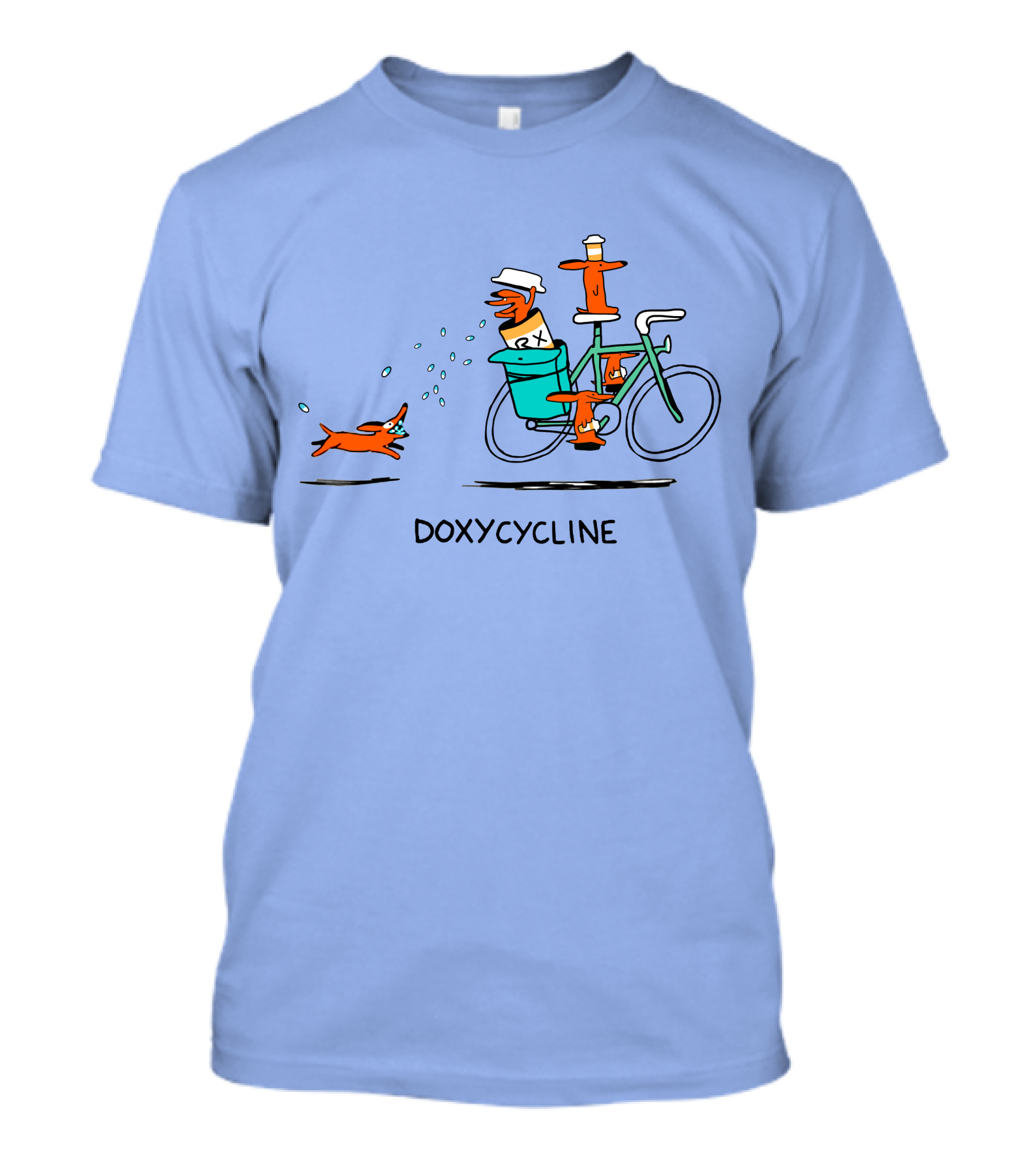 Doxycycline Pharmacy Dog Cycling Adventure T-Shirt