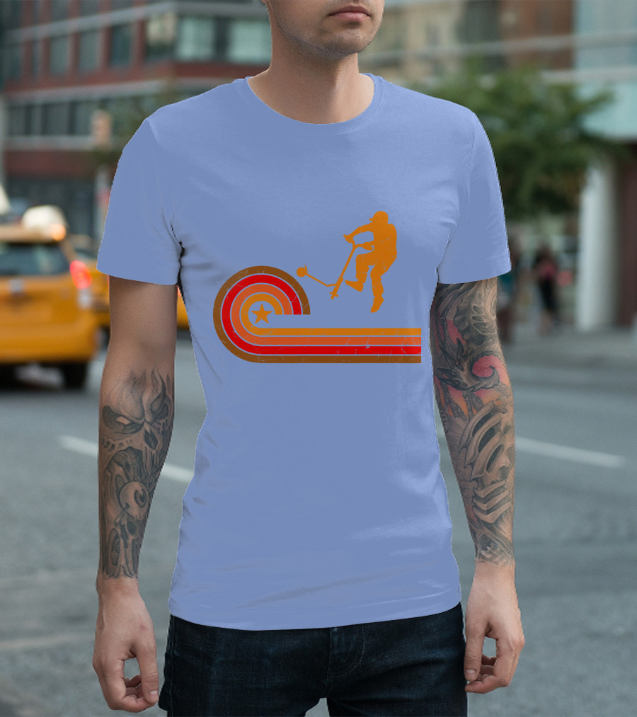 Scooter Stunt Style Retro Star Burst for Boy T-Shirt