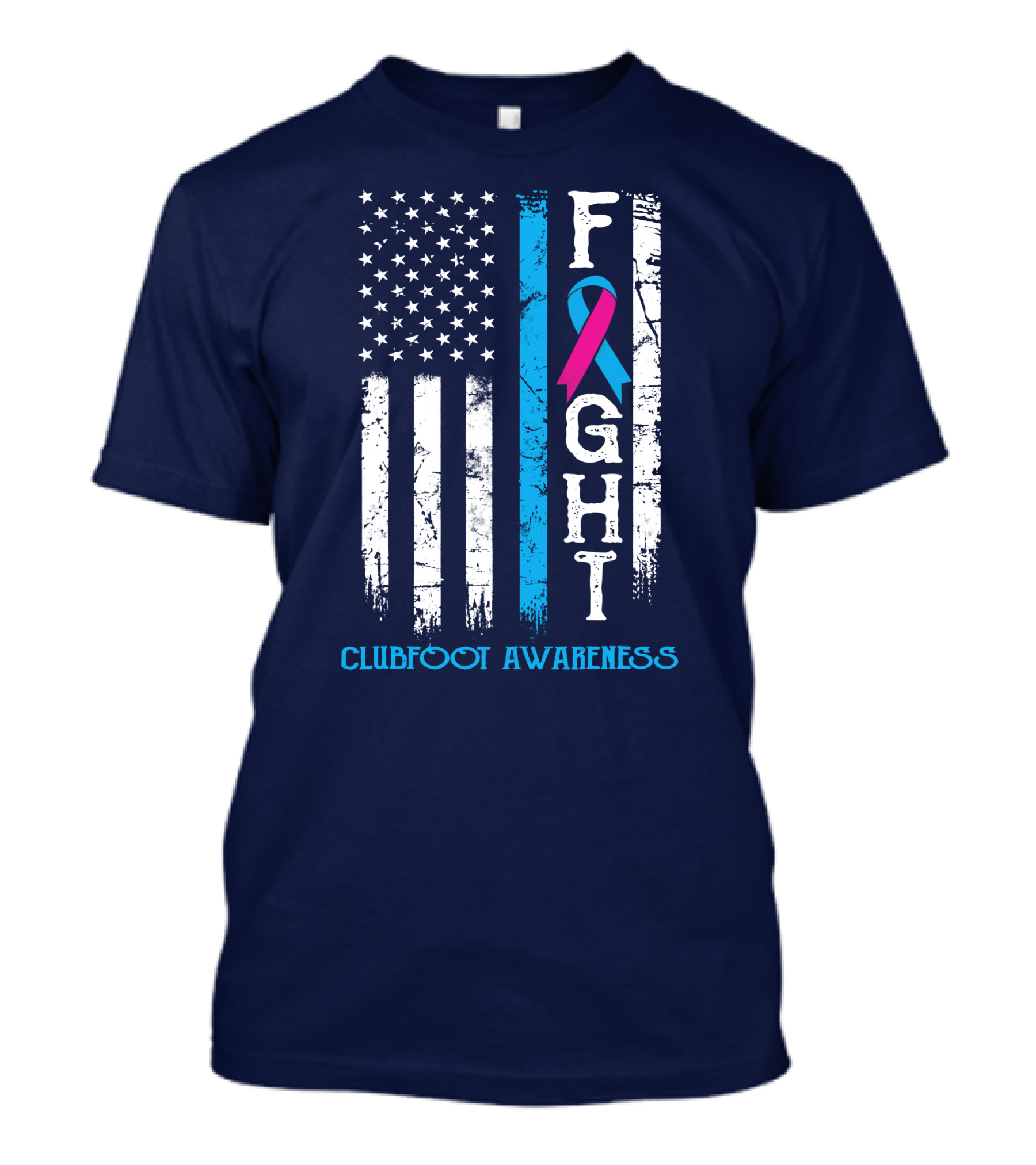 Fight Clubfoot Awareness US Flag T-Shirt