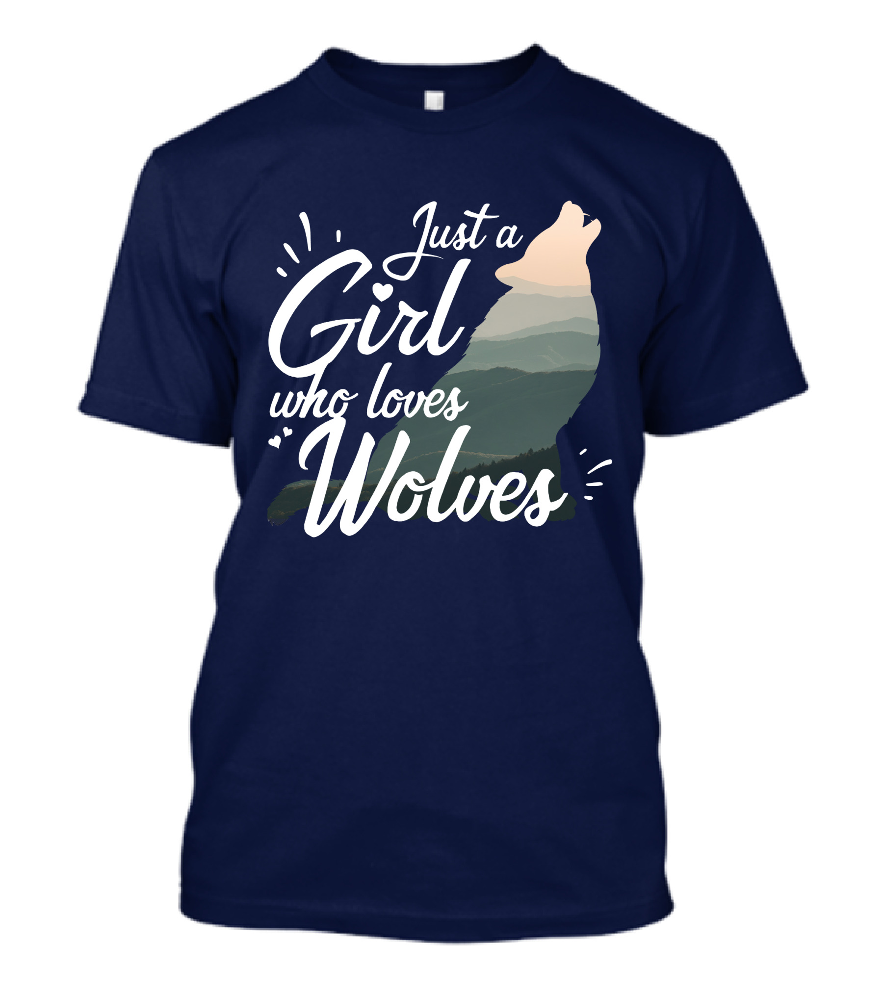 Just A Girl Who Loves Wolves Wolf Nature T-Shirt
