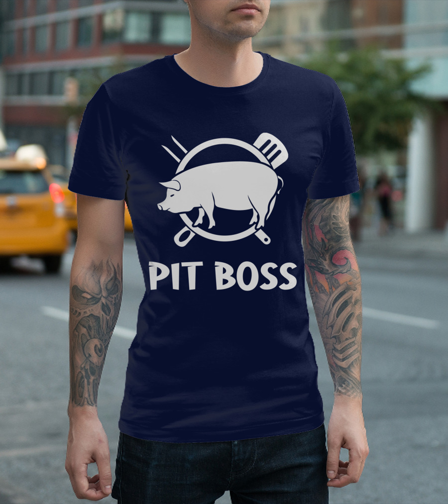 Pit Boss Pig BBQ Grilling Fork Spatula Meat Lover T-Shirt
