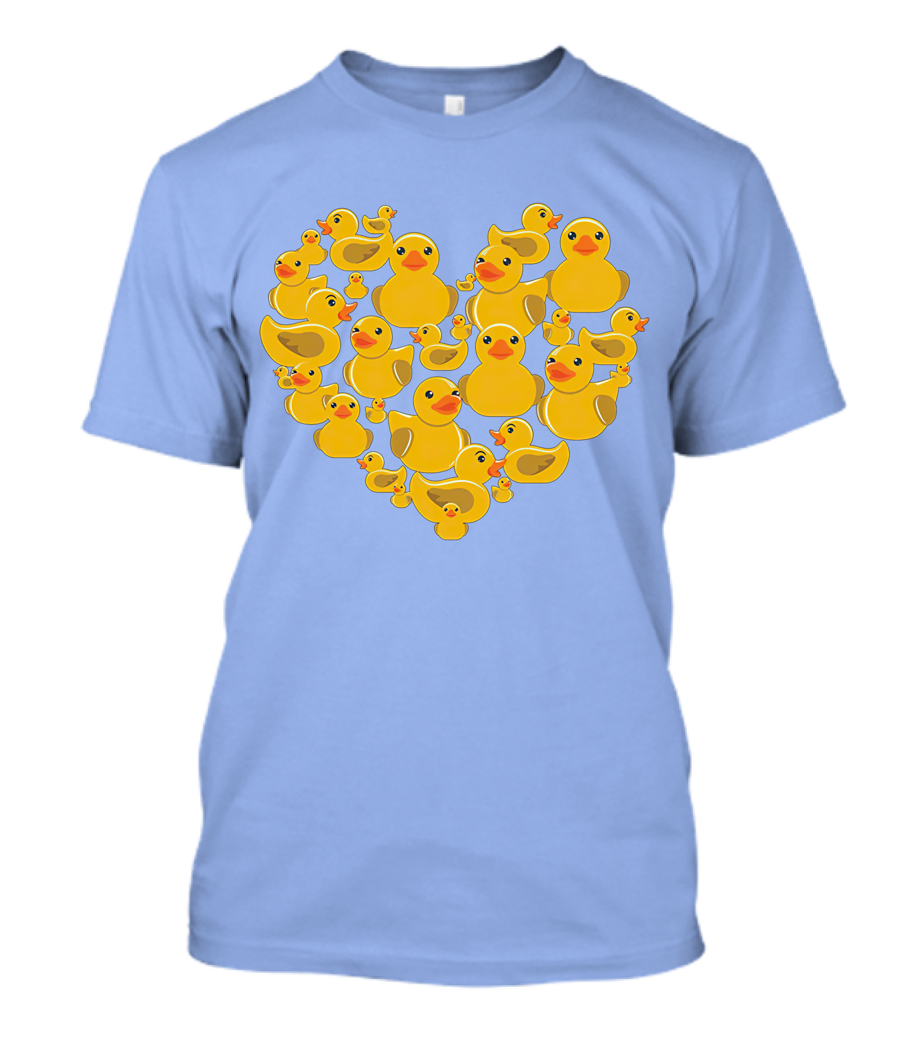 Rubber Duck Heart Love Symbol Cute Ducklings T-Shirt