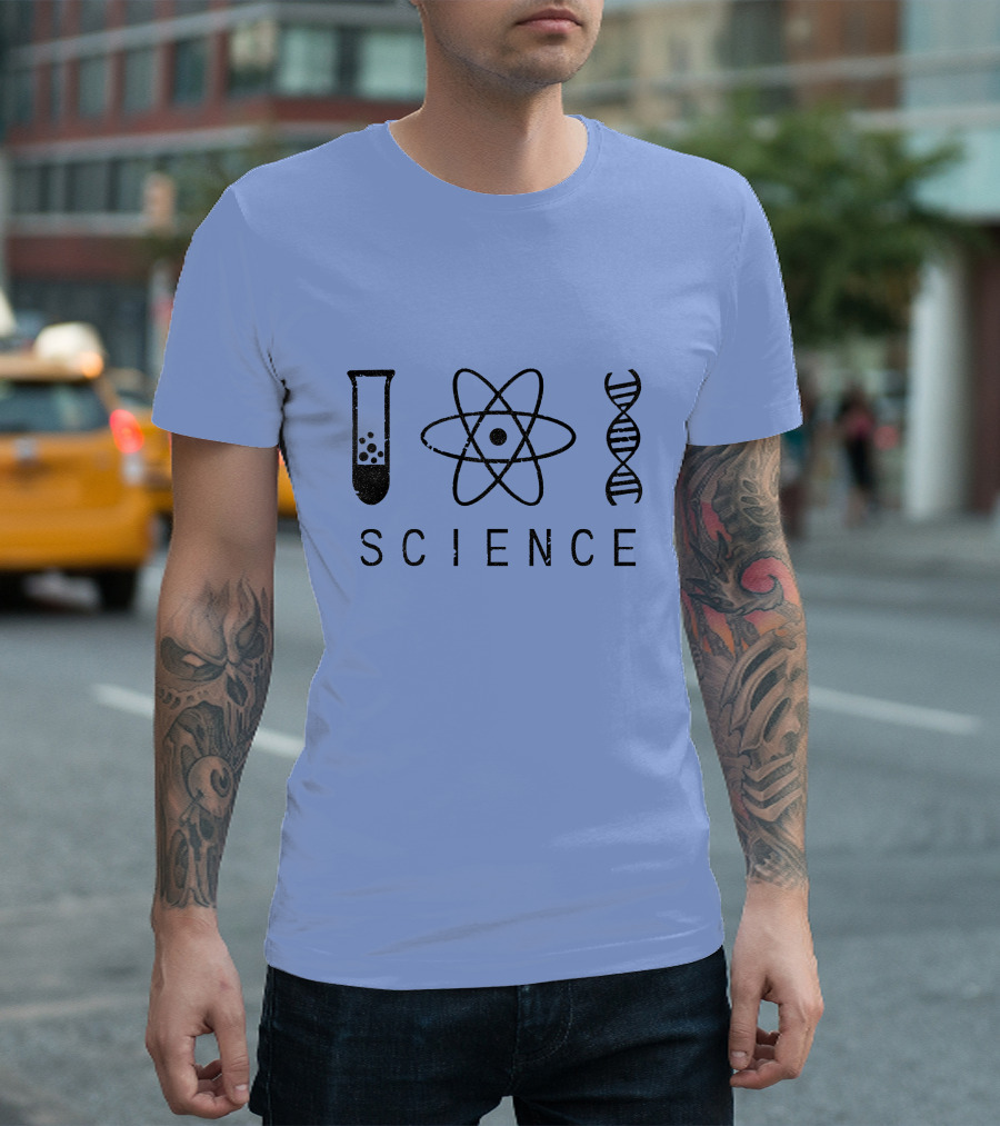 Science Physics Biology Test Tube Atom DNA T-Shirt