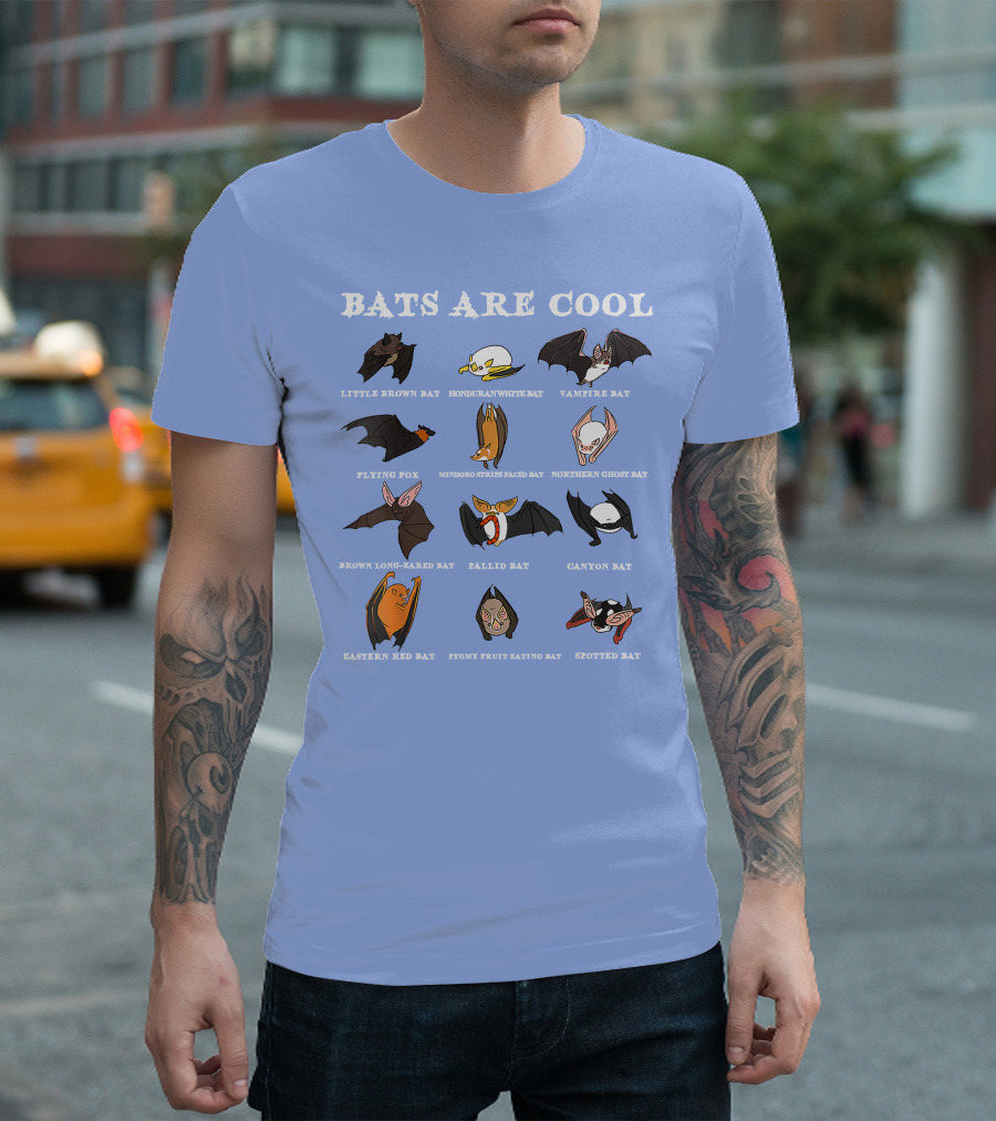 Purple Bats Are Cool Variety Illustrations Of Quirky Flying Creatures T-Shirt