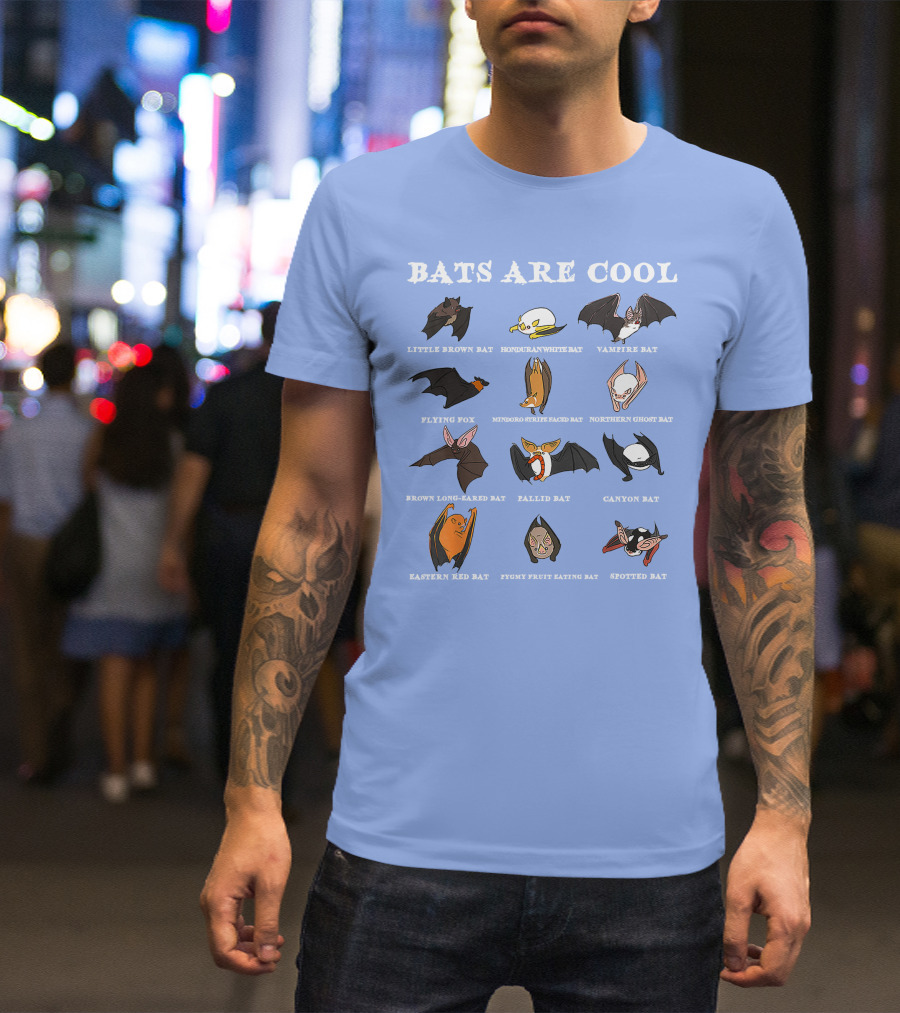 Purple Bats Are Cool Variety Illustrations Of Quirky Flying Creatures T-Shirt