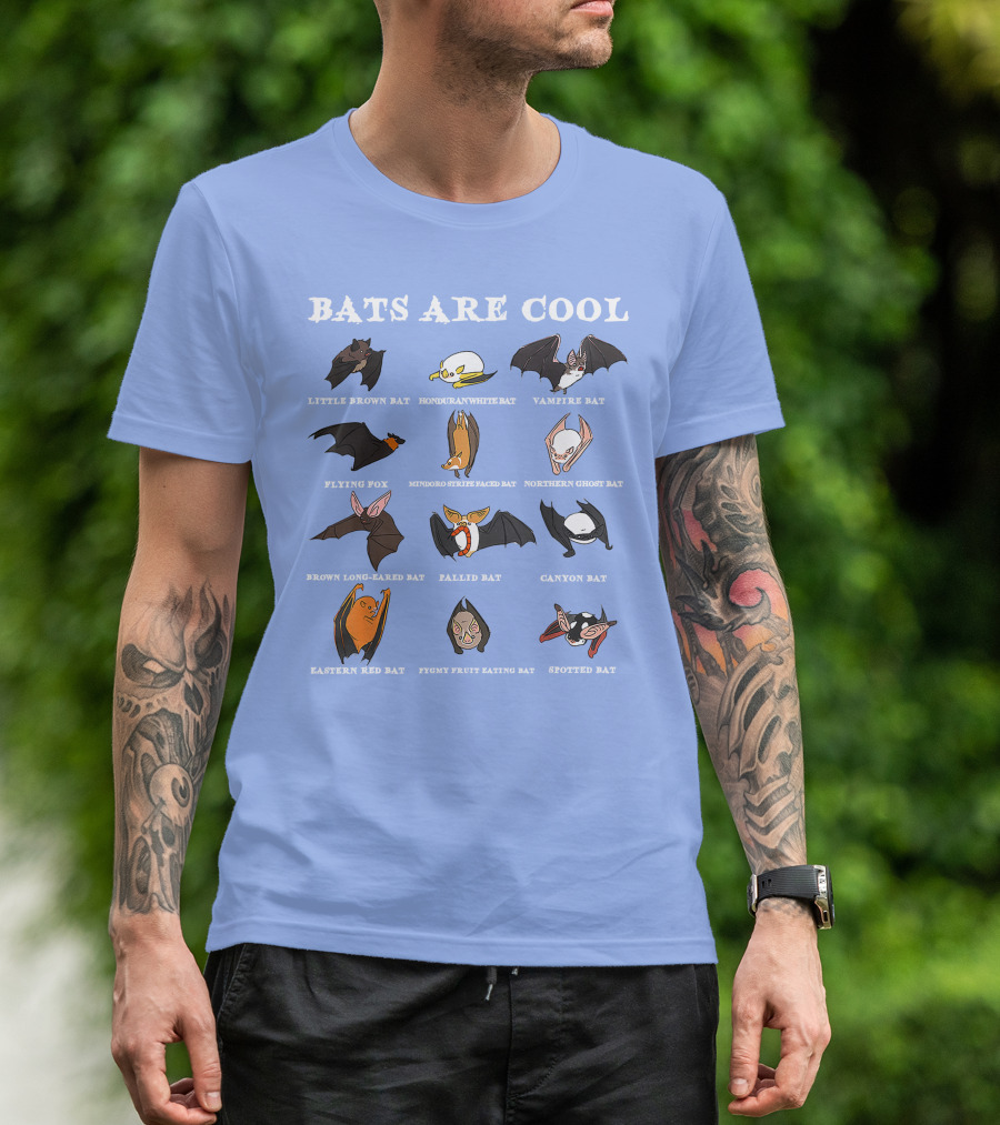 Purple Bats Are Cool Variety Illustrations Of Quirky Flying Creatures T-Shirt