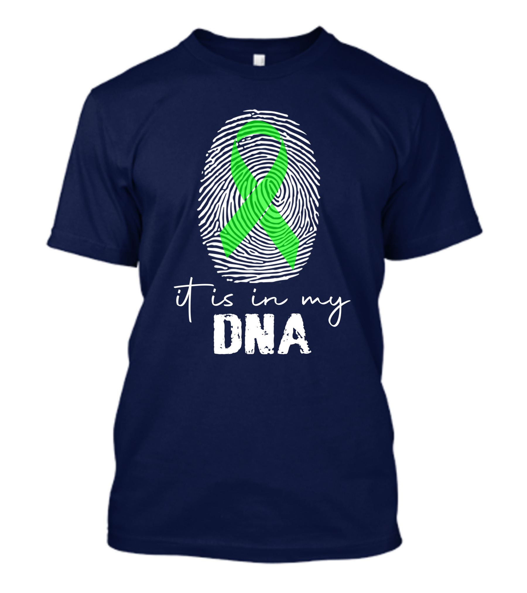 RD It Is In My DNA Green Ribbon Kidney Cancer Awareness T-Shirt