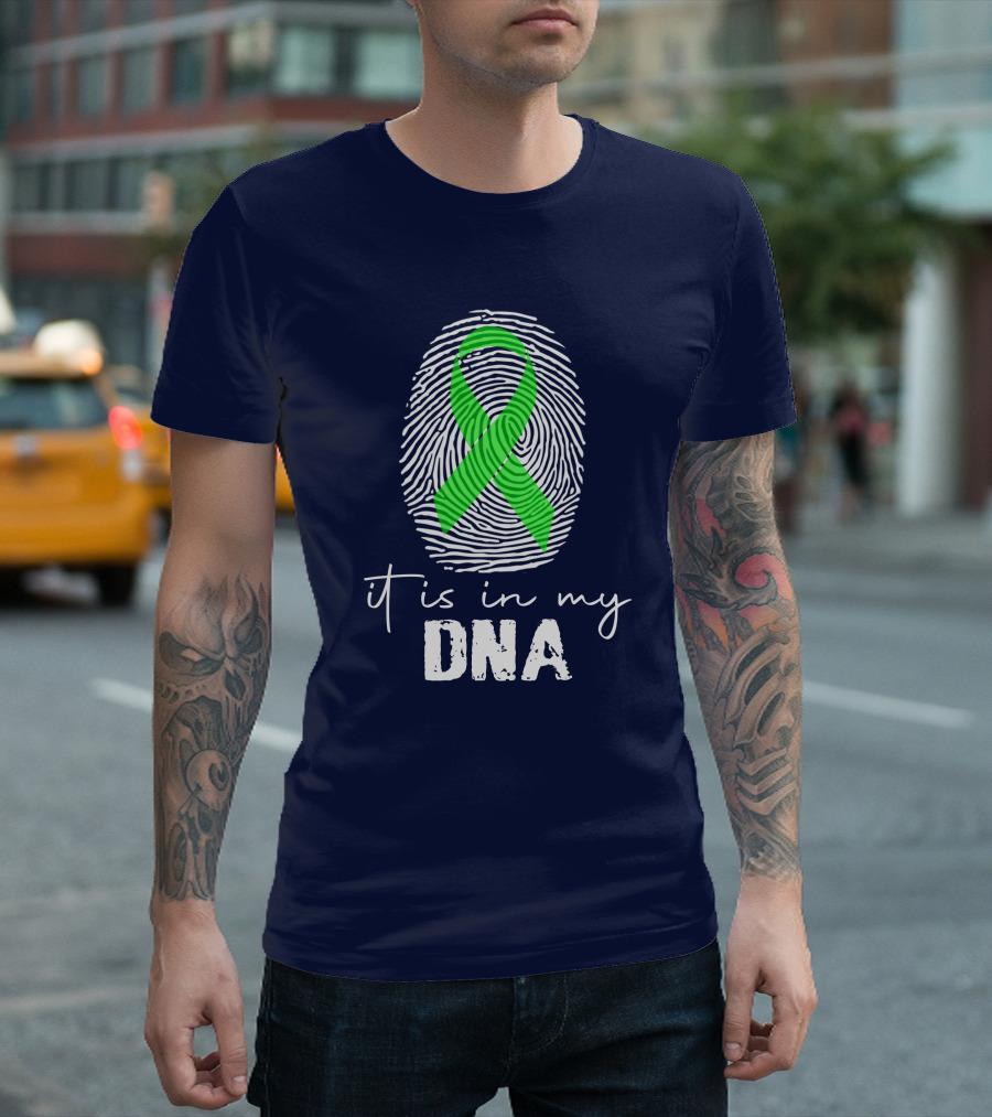 RD It Is In My DNA Green Ribbon Kidney Cancer Awareness T-Shirt
