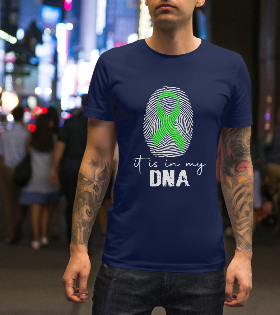 RD It Is In My DNA Green Ribbon Kidney Cancer Awareness T-Shirt