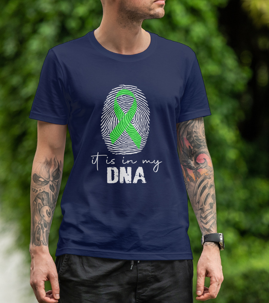 RD It Is In My DNA Green Ribbon Kidney Cancer Awareness T-Shirt