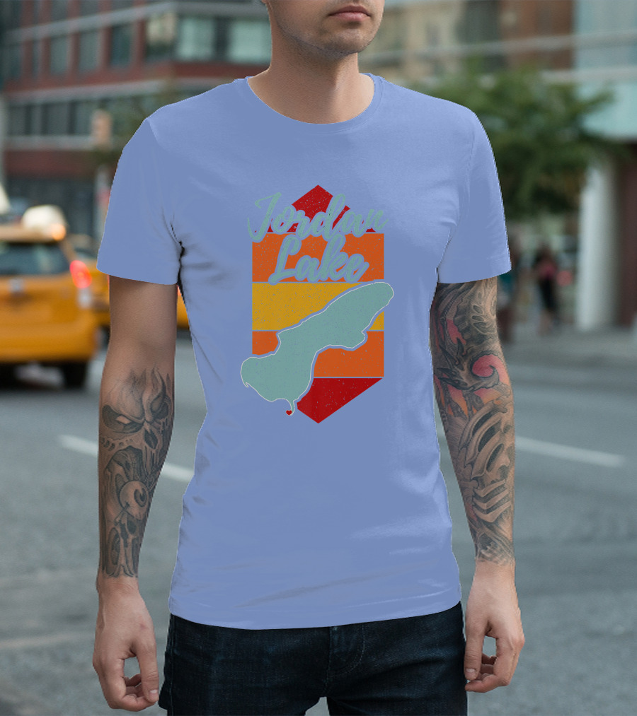 Jordan Lake Retro Map Stripes T-Shirt