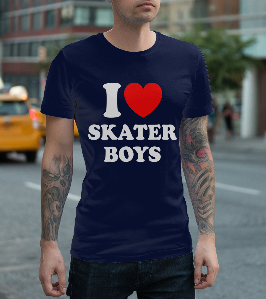 I Love Skater Boys For Skateboard Girls Iconic T-Shirt