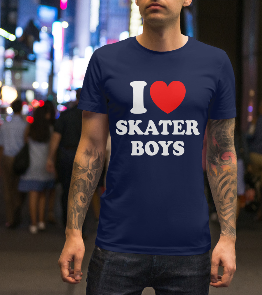 I Love Skater Boys For Skateboard Girls Iconic T-Shirt