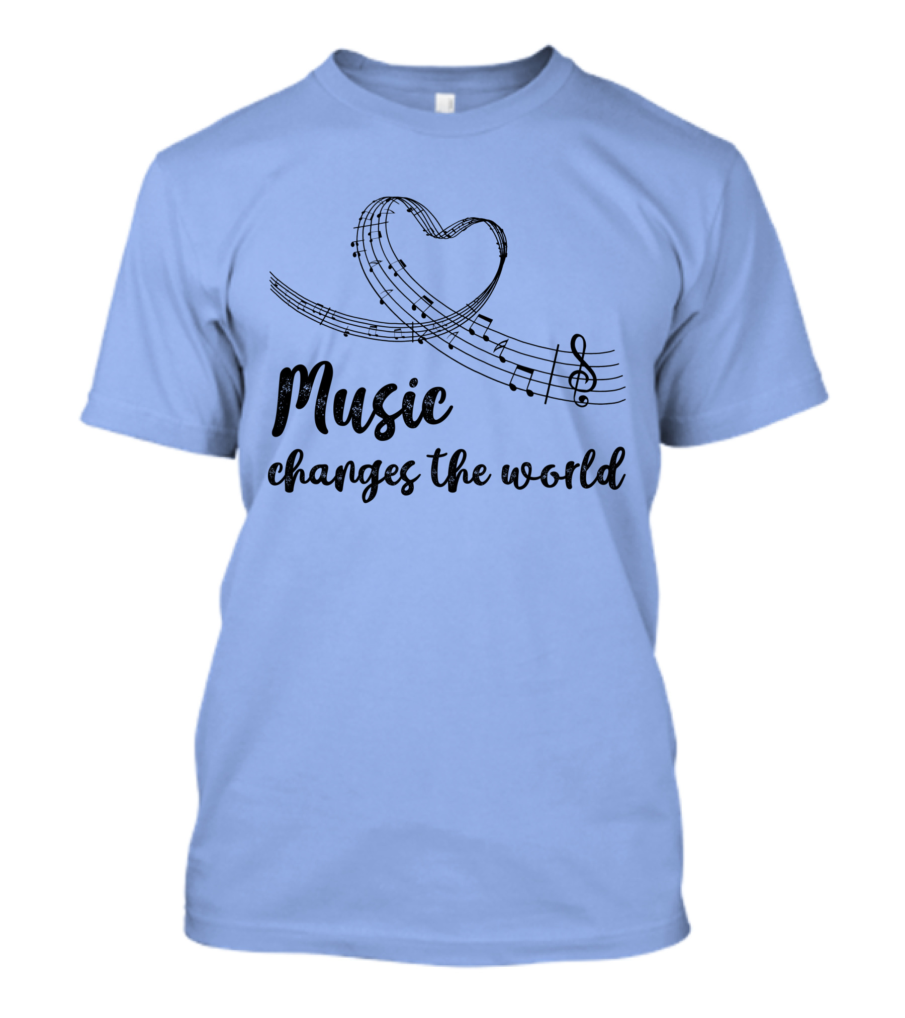 Music Changes The World Heart Notes Melody T-Shirt