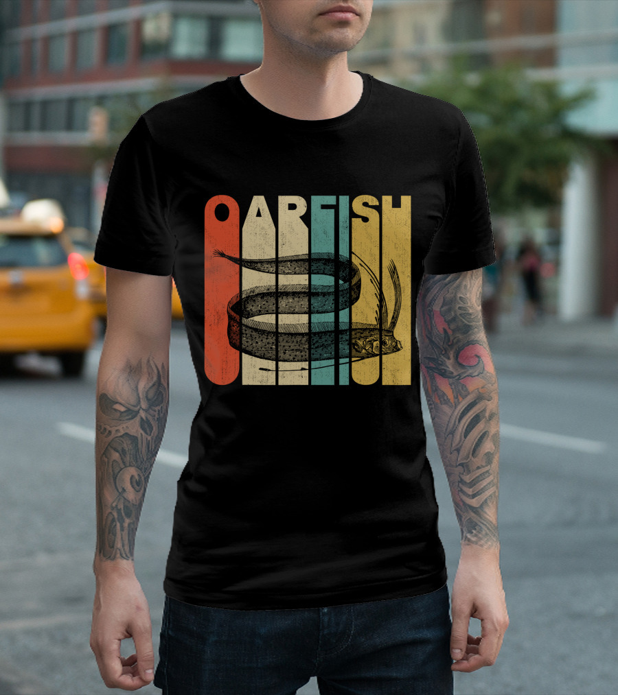 Oarfish Retro Vintage Striped T-Shirt