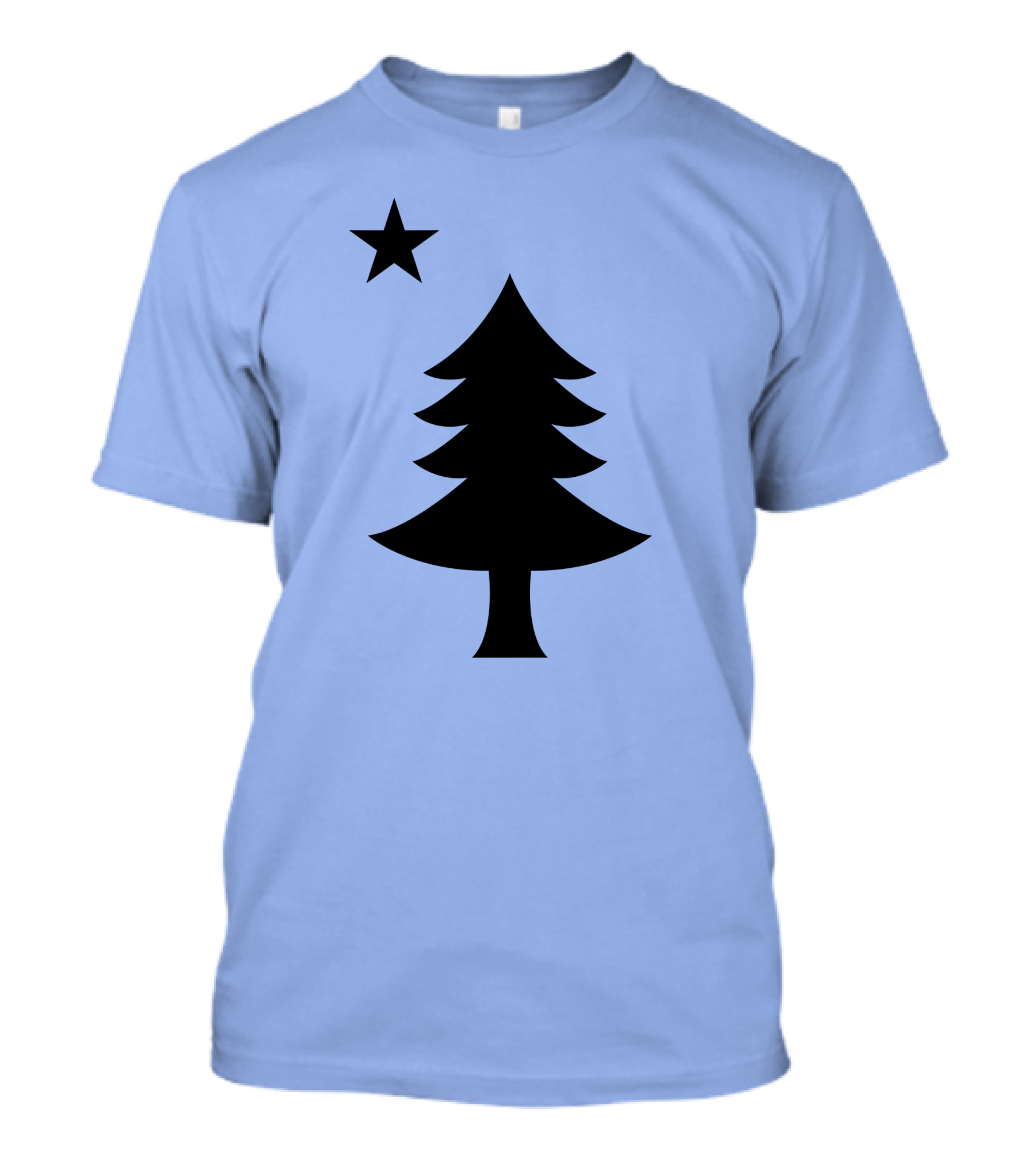 Maine Pine Tree State Flag Pride Patriotic Symbol With Star T-Shirt
