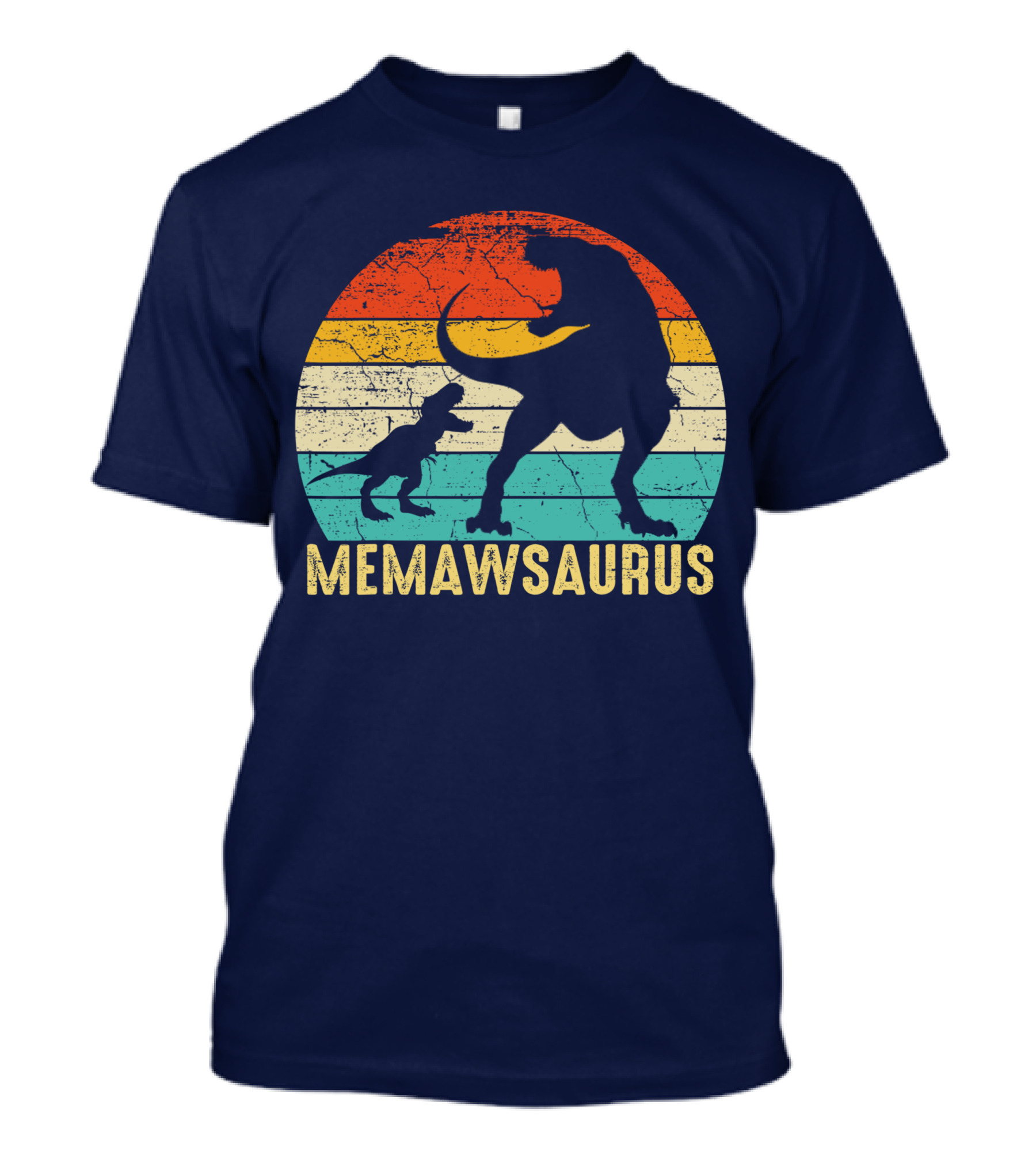 Memawsaurus Retro Sunset Dinosaur T-Shirt