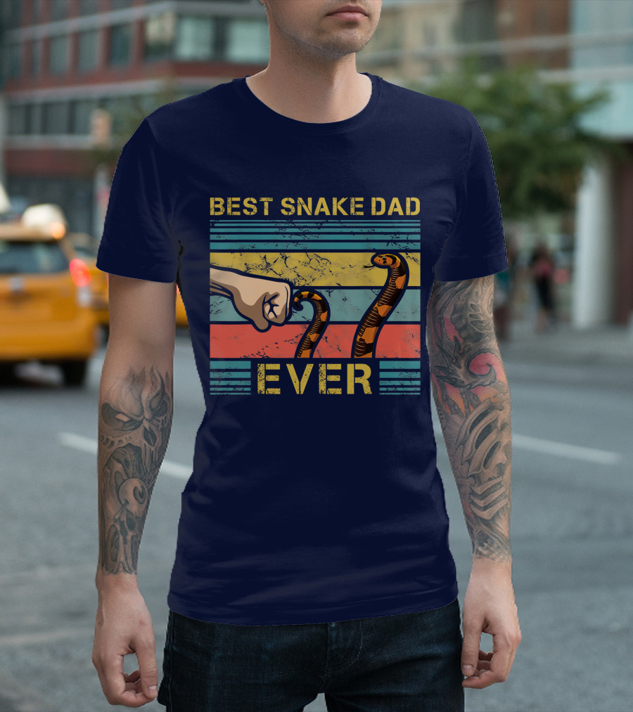 Best Snake Dad Ever Funny Snake Enthusiast Father's Day T-Shirt