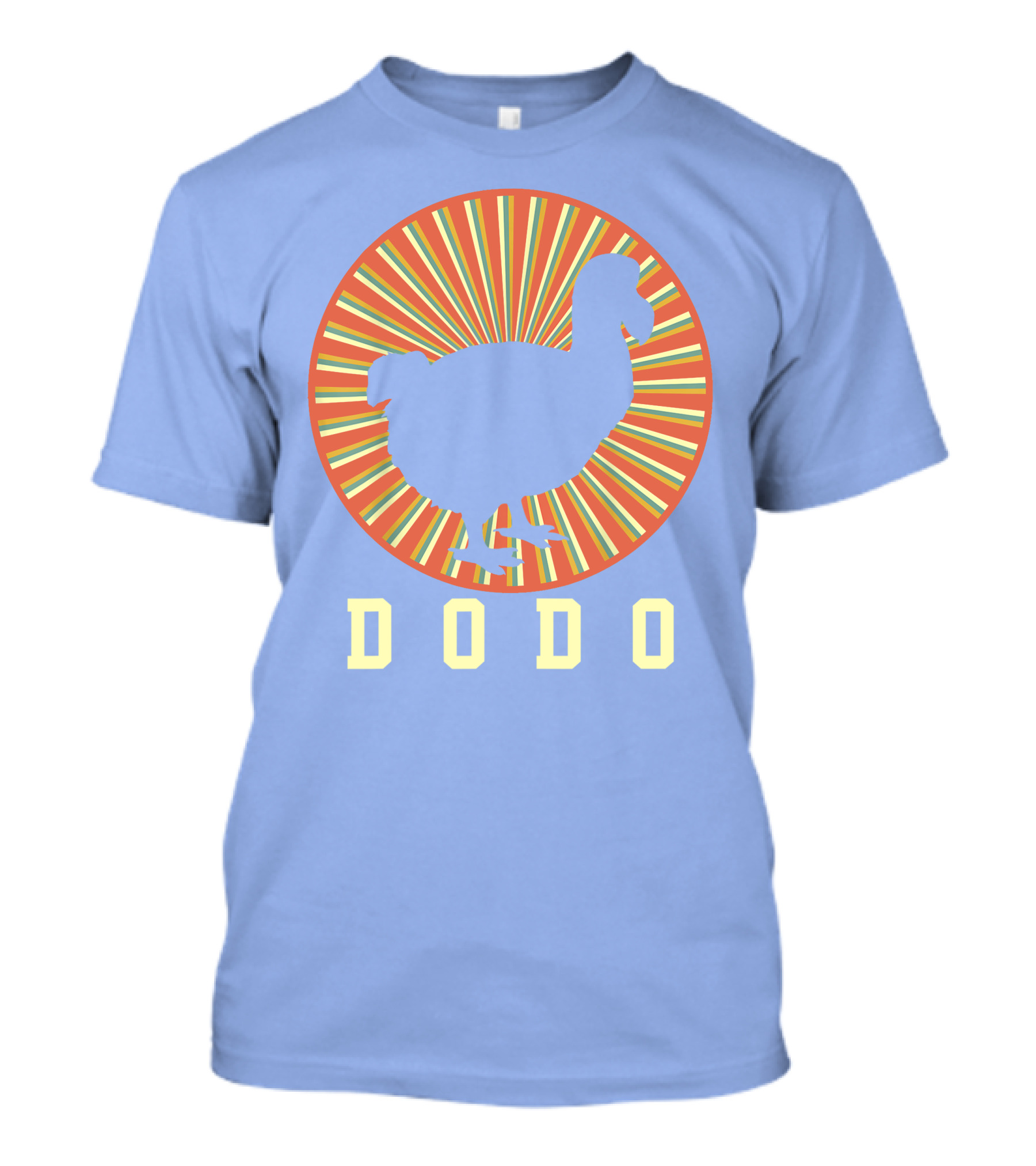 Navy Dodo Bird Retro Sunburst T-Shirt