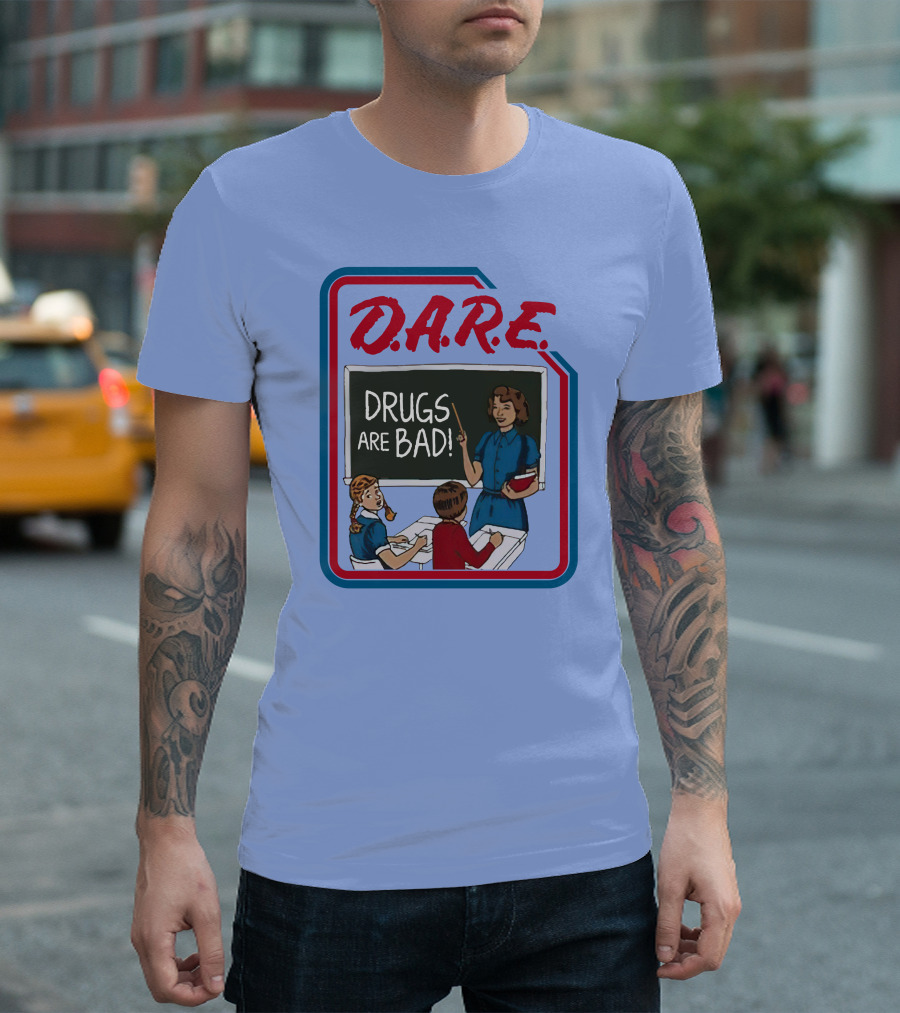 D.A.R.E. Drugs Are Bad Classroom Scene T-Shirt