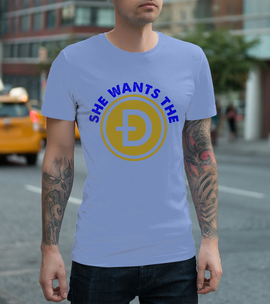 She Wants The Doge Coin To The Moon HODL Meme T-Shirt