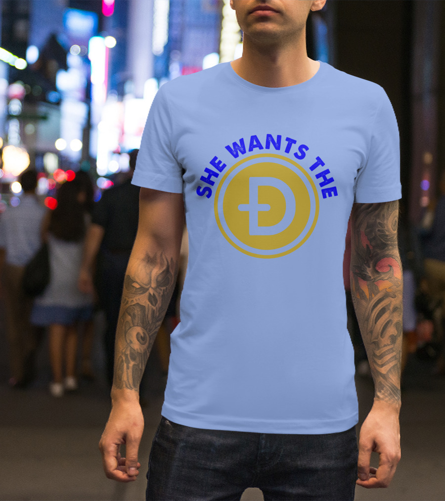 She Wants The Doge Coin To The Moon HODL Meme T-Shirt